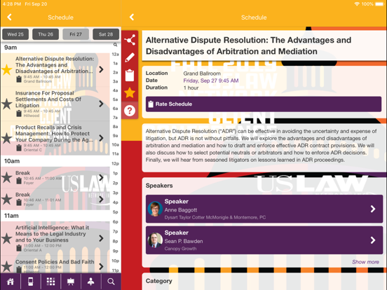 Screenshot #6 pour USLAW Events