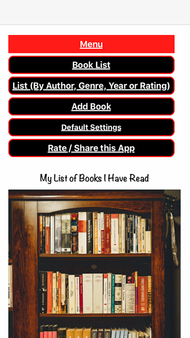 My Books Read Screenshot 2 of 10