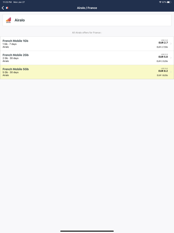 Screenshot #6 pour eSIMs: Comparateur eSIM & data