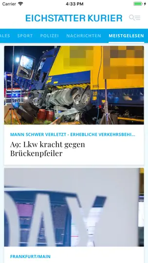 Screenshot von DK News - DONAUKURIER Mobil auf dem iPhone 7