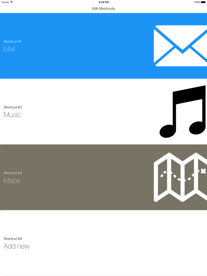 #1. Shortcuts (Quick Open) (iOS) 由: Andrew Fang