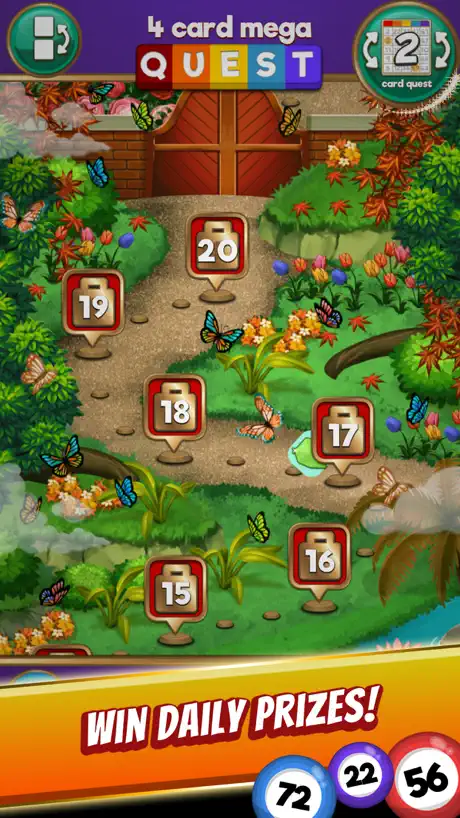 Bingo game Quest Summer Garden