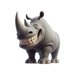 Happy Rhino Stickers