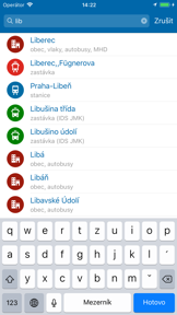 Jízdní řády IDOS screenshot