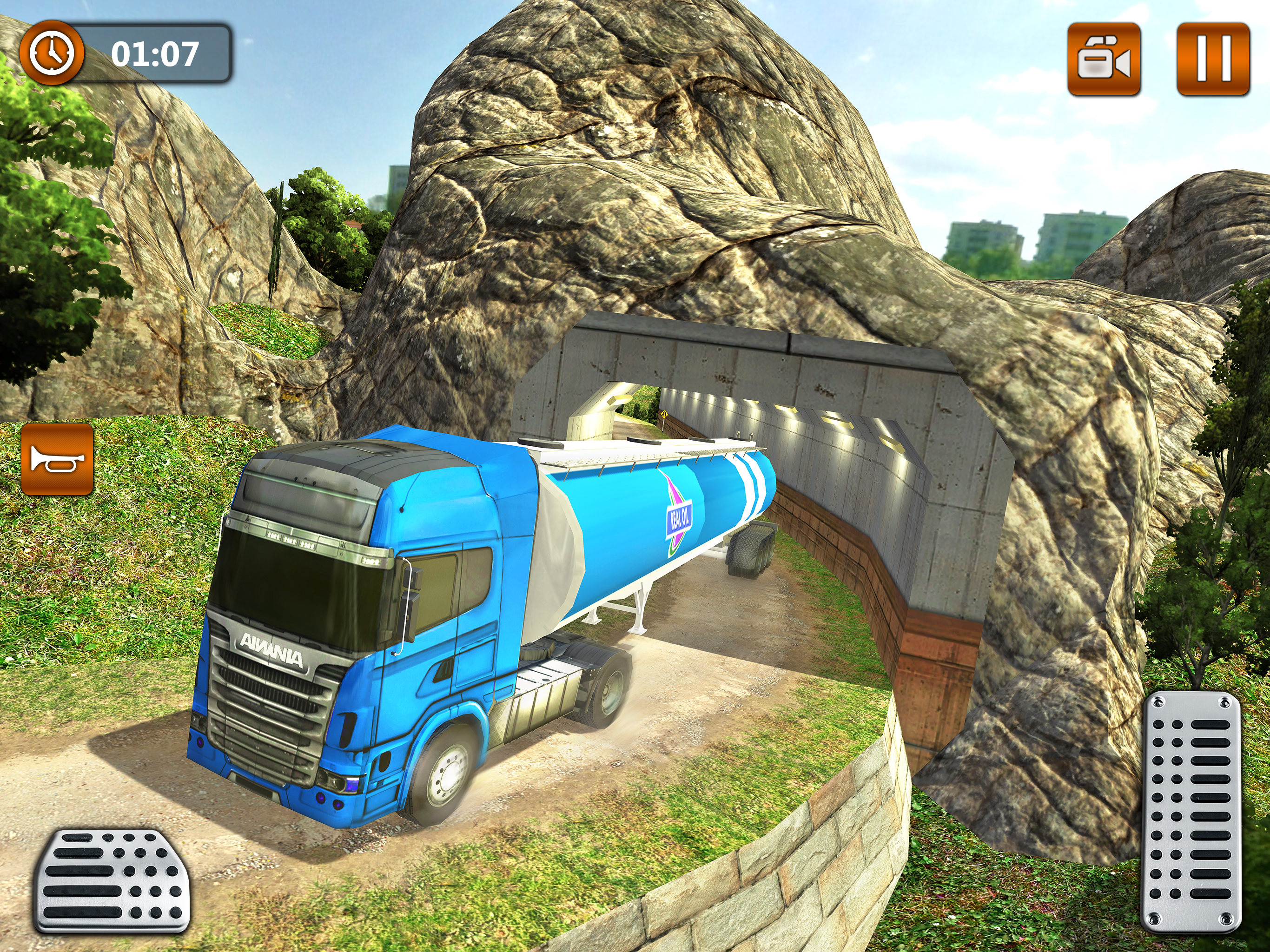 Uphill Fuel Tanker Drive