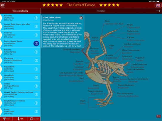 Birds of Europe iPad screenshot