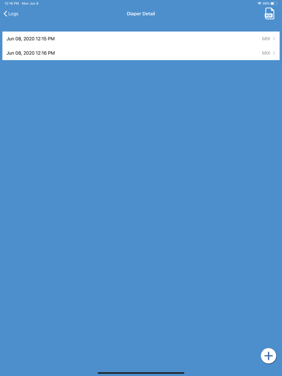 Pump Tracker: Breastfeeding iPad screenshot 6 - Medical app