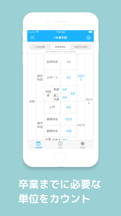 じかんわり表　大学生の時間割アプリ Screenshot