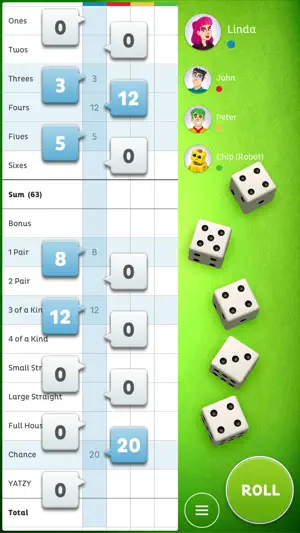 Yatzy screenshot 2