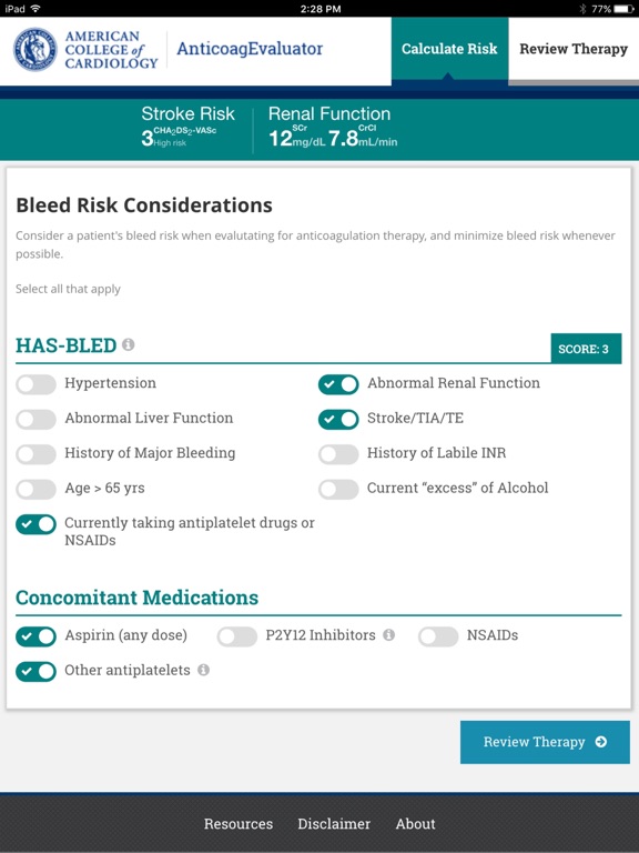 Screenshot #5 pour AnticoagEvaluator