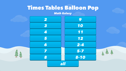 Screenshot #1 pour Times Tables Balloon Pop