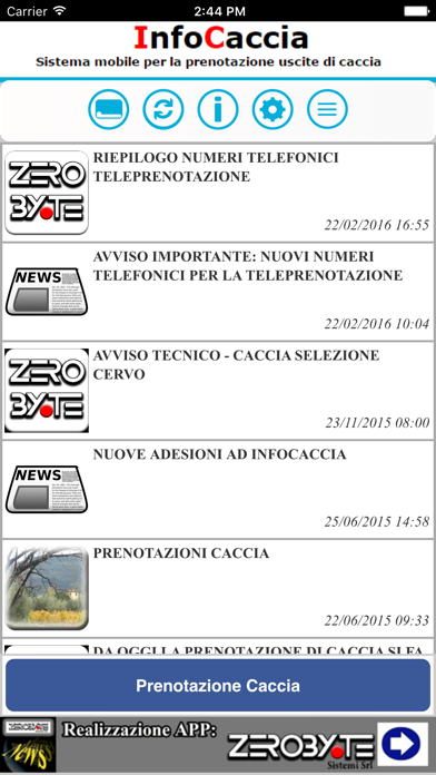 Info Caccia Screenshot