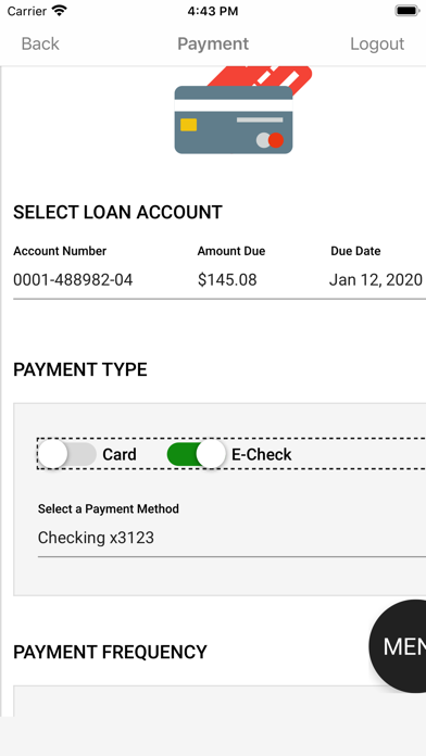 GOLD Account Center Screenshot
