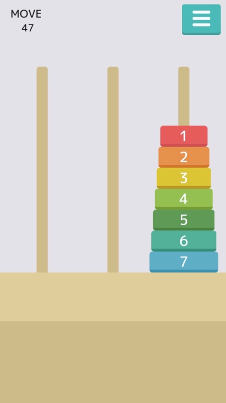 Tower of Hanoi - online puzzle screenshot 2
