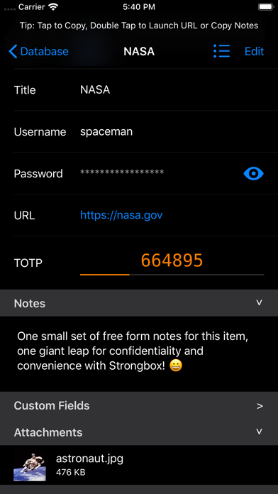 Screenshot #1 pour Strongbox - Password Manager