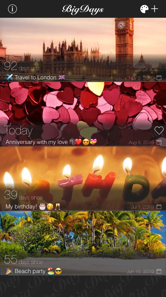 #10. Big Days - Events Countdown (iOS) Podle: astrovicApps