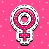 Funny face kids games Girly icon