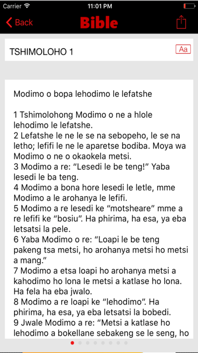 Sesotho Bible app screenshot