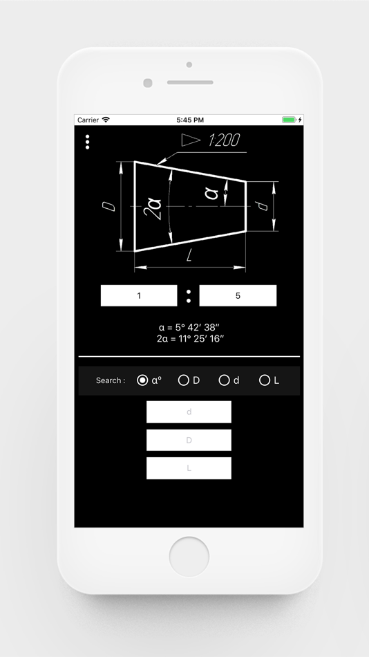 #1. Taper Angle Calculator (iOS) By: Bhavinkumar Satashiya