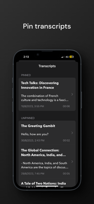‎Audio Writer - Transcript AI Screenshot