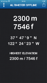 Altimeter Offline screenshot