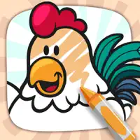 Coloring book farm animal