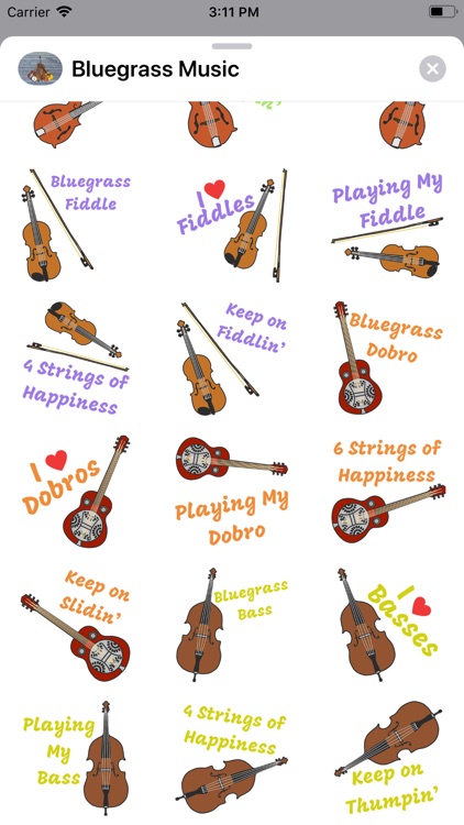 Bluegrass Music Stickers screenshot-7