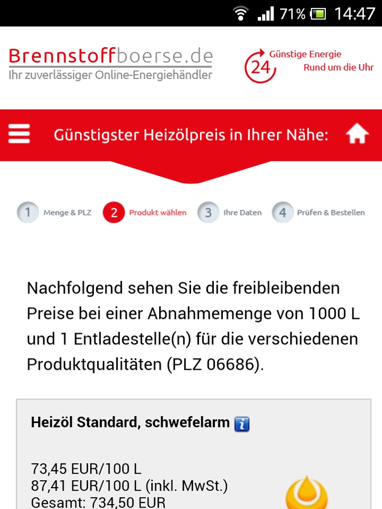Brennstoffbörse screenshot 3
