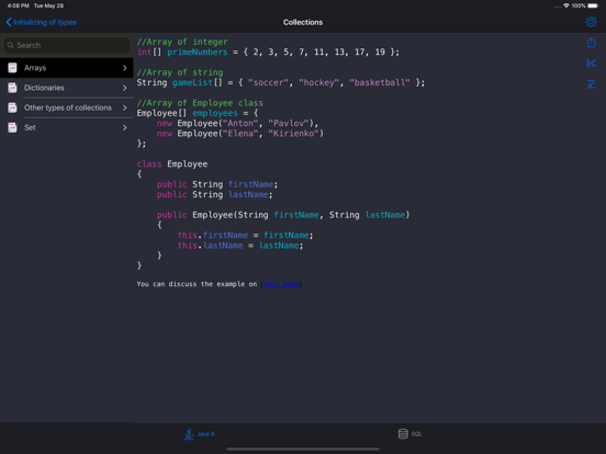 Java Recipes iPad screenshot 9 - Developer Tools app