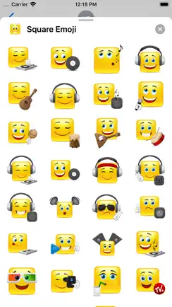 Yellow Square Smileys Emoticon iPhone image 4