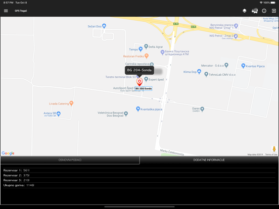 GPS Tragač iPad screenshot 6 - Business app