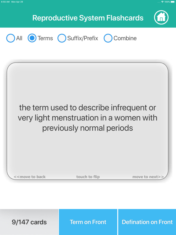 Reproductive Medical Terms iPad screenshot
