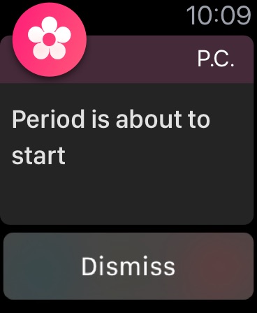Period Tracker Period Calendar: official Apple Watch preview 6 (opens full image in a new tab)