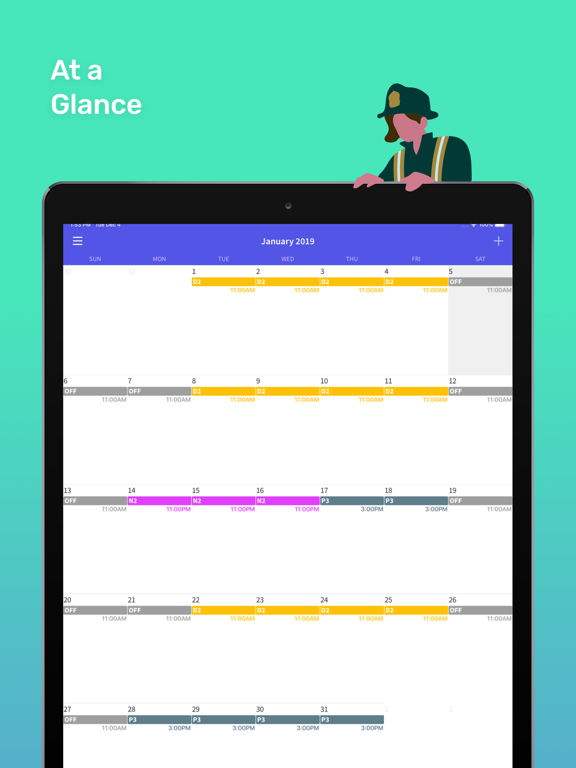 Shift Day Work Calendar: Spoke iPad screenshot 5 - Productivity app