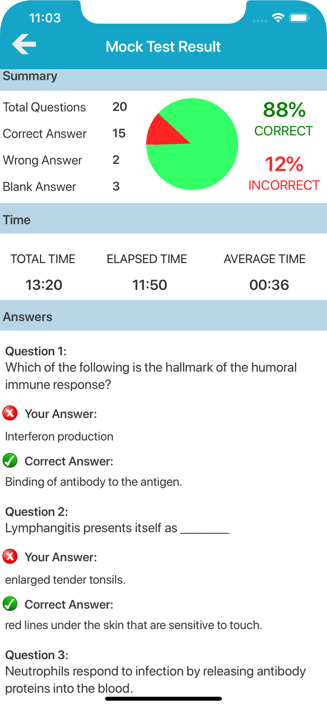 Human Immune System Quiz screenshot 7