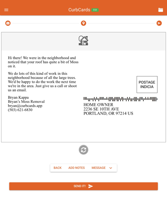 CurbCards iPad screenshot 6 - Business app
