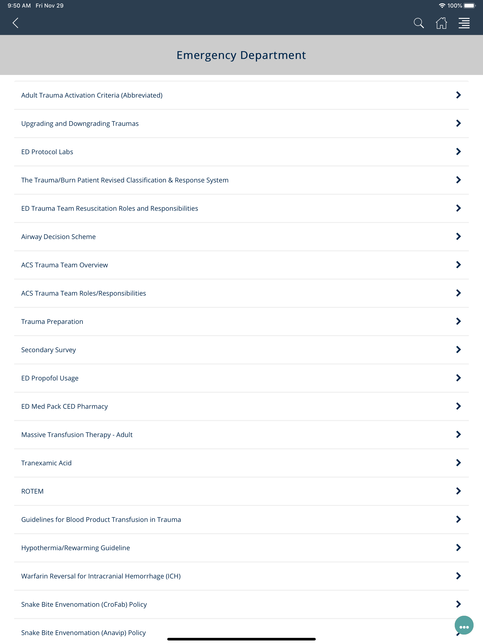 Clinical Protocols