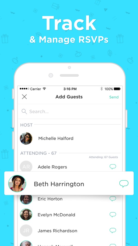 #3. Hobnob Party Invitation Maker (iOS) Bởi: Hobnob Events