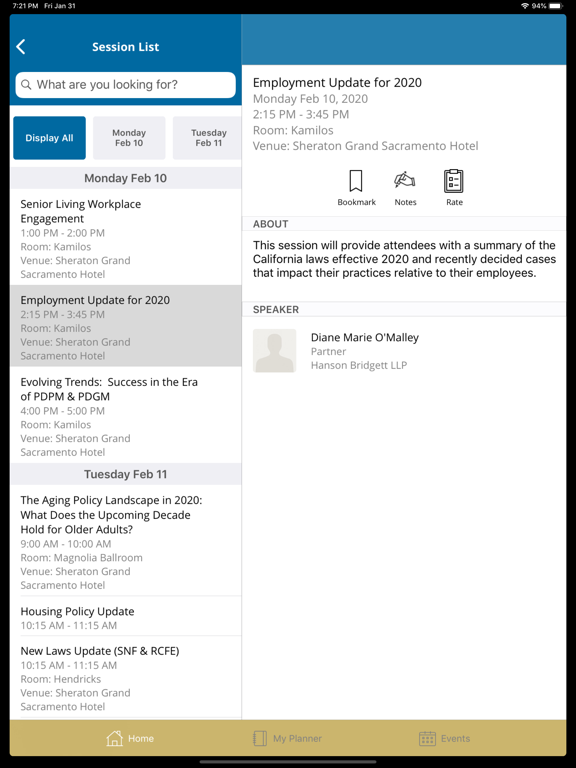 LeadingAge CA iPad screenshot 1 - Business app