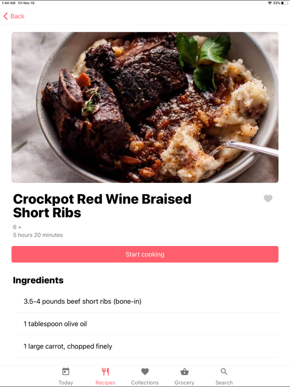 Crockpot Recipes-Meal Planner iPad screenshot 2 - Food & Drink app