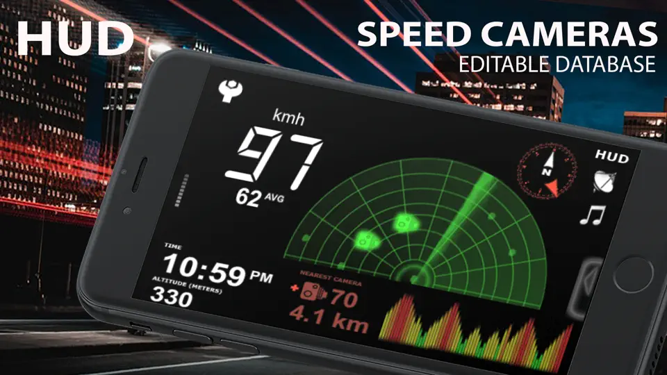 Скриншот ASmart HUD +SpeedCams на iPhone 2