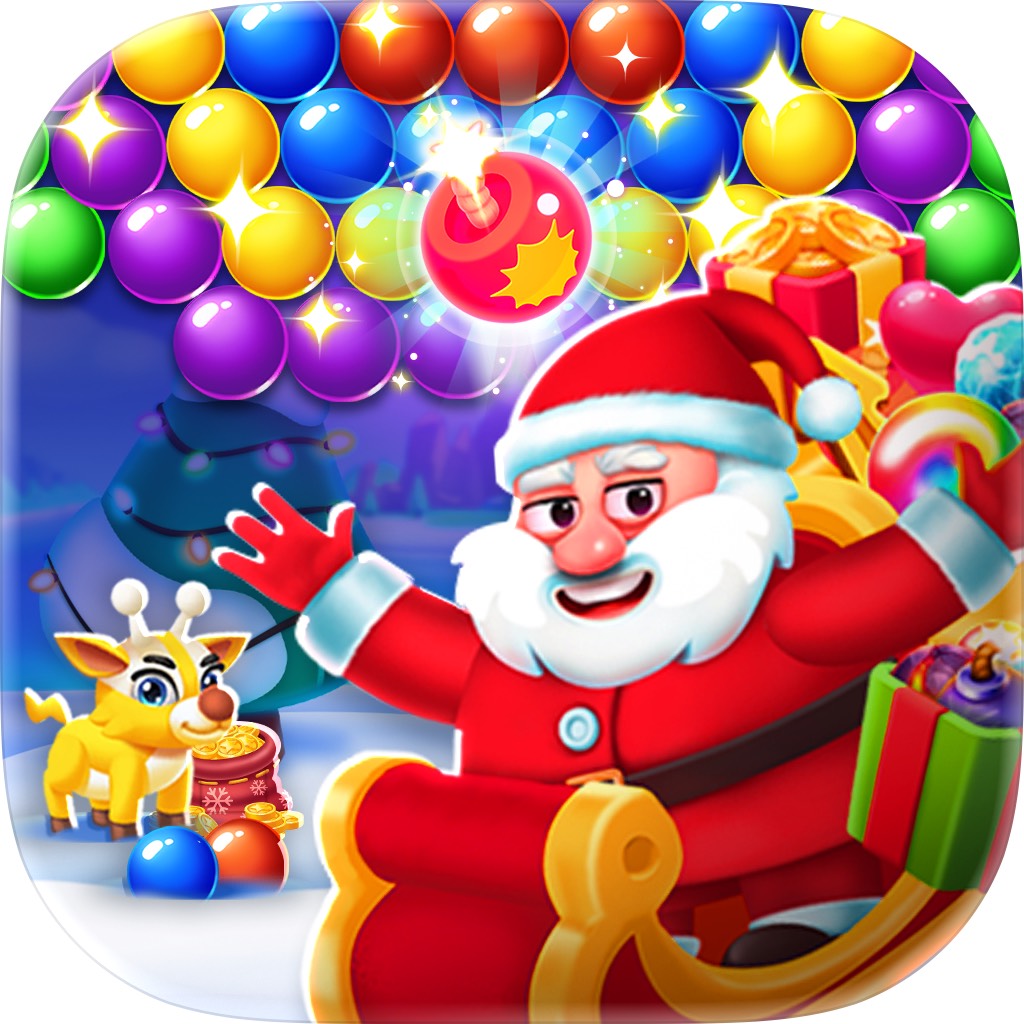 Apple App Store cover for Christmas Games - Bubble Pop