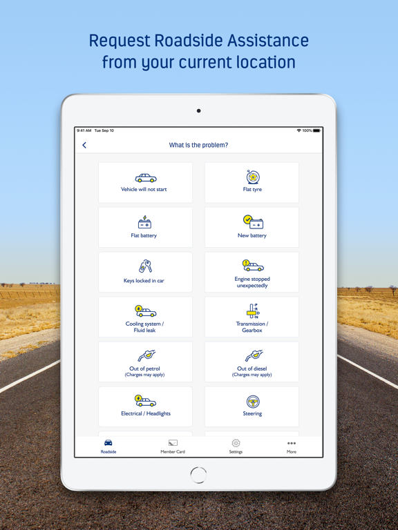 RACQ Roadside Assistance iPad screenshot 3