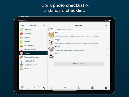 My Lists iPad screenshot 5 - Productivity app