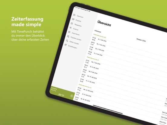 Screenshot #4 pour TimePunch Mobile