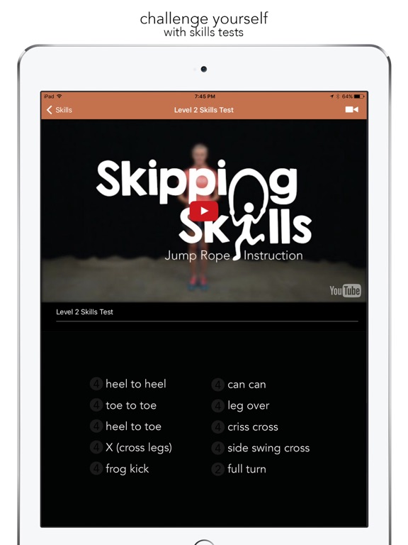 Skipping Skills iPad screenshot 4 - Sports app