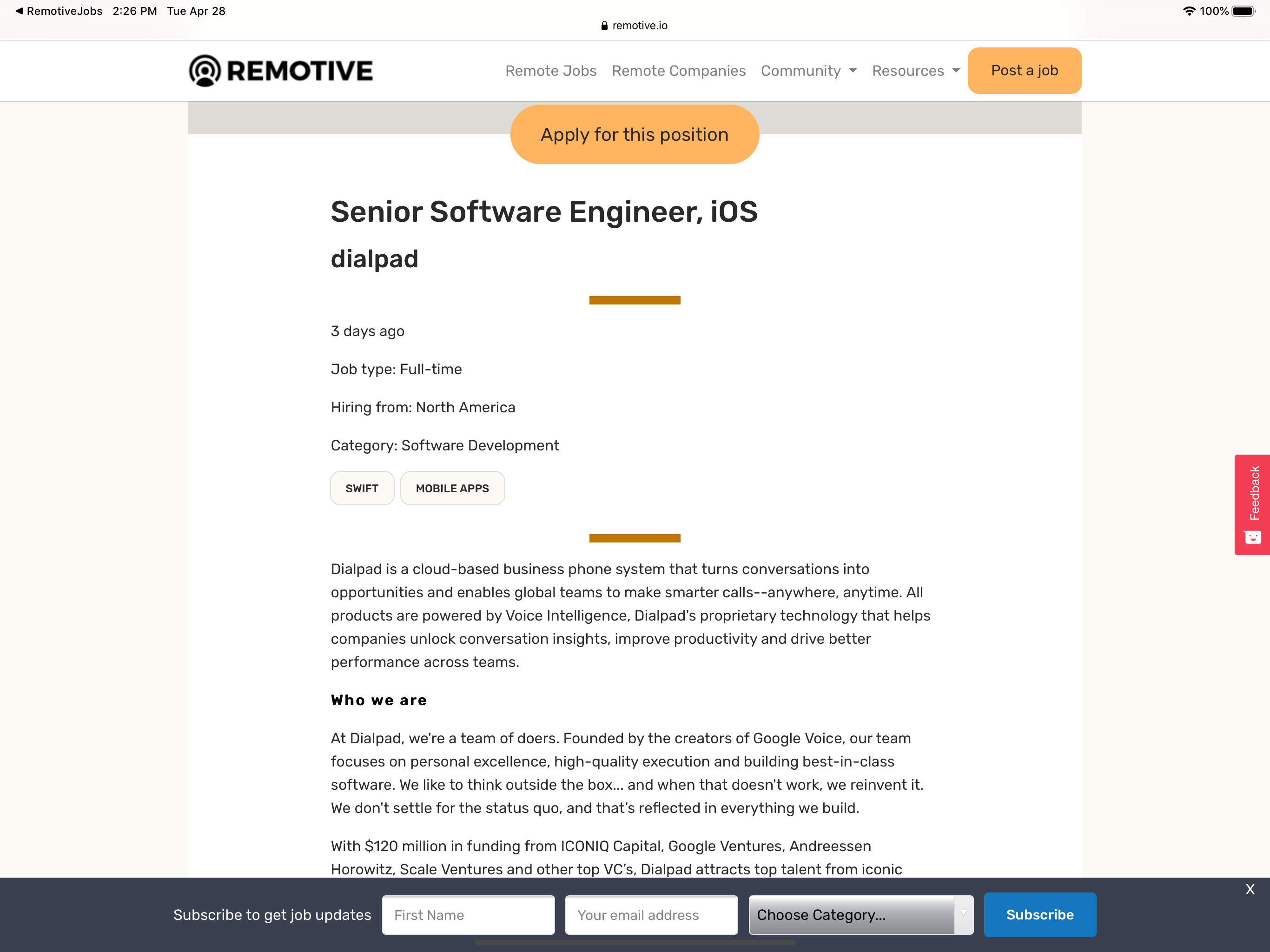 Remotive Jobs