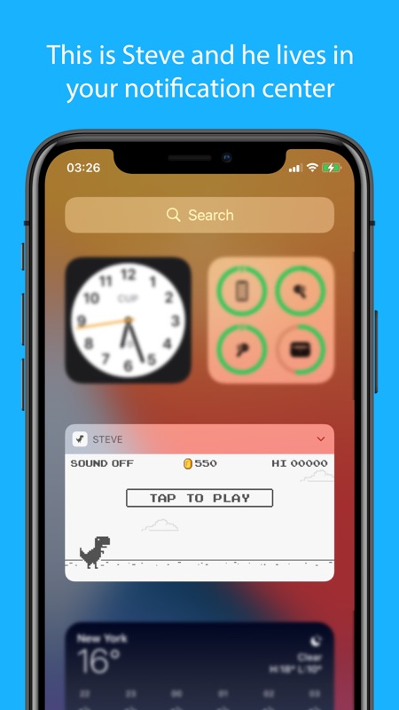 Steve | Widget Dinosaur Game screenshot 1