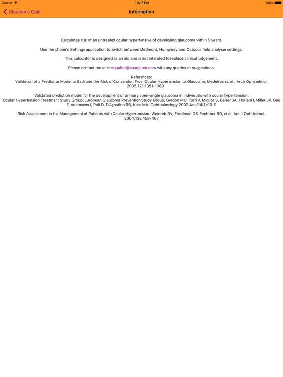 Screenshot #5 pour Glaucoma Calc