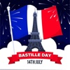 Bastille Day Wishes Greetings icon